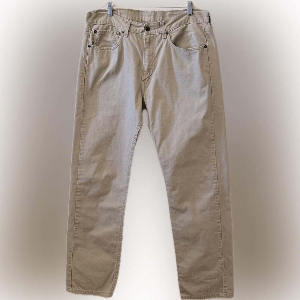 Levi's 505 Tan Jeans Straight Leg Regular Fit 100% Cotton Men’s 36 x 34
